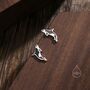 Killer Whale Stud Earrings In Sterling Silver, thumbnail 7 of 12