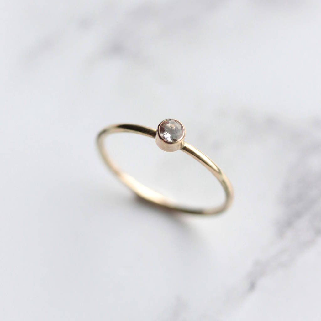 morganite stacking ring