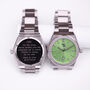 Personalised Mens Wave Watch In Green, thumbnail 5 of 5