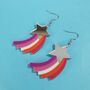 Lesbian Shooting Star Earrings, thumbnail 1 of 2