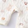 Teddy Bear Tea Party Wrap Baby Romper, thumbnail 2 of 3