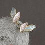 'Bloom And Grow' Sterling Silver Painted Leaf Earrings, thumbnail 4 of 7