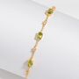 Peridot Bracelet In Sterling Silver And Gold, thumbnail 9 of 9