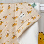 Personalised Trixie Lively Lion Organic Cotton Fleece Blanket, thumbnail 2 of 6