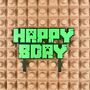 Happy Birthday Cake Topper For Block Mining Theme Party, thumbnail 4 of 5