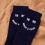 Personalised What A Year Navy Socks, thumbnail 1 of 4