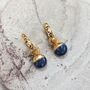 The Orb Lapis Lazuli September Birthstone Earrings, thumbnail 4 of 6