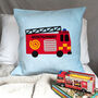 Fire Engine Personalised Cushion, thumbnail 2 of 3