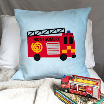 Fire Engine Personalised Cushion, 2 of 3