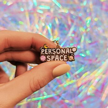 Personal Space Enamel Keyring, 2 of 2