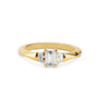 18ct Yellow Gold And 0.4ct Emerald Cut Diamond Ring, thumbnail 2 of 2