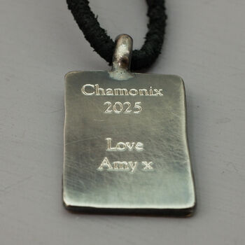 Mens Mountain Range Personalised Ingot Necklace, 4 of 4