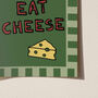 Let's Eat Cheese Christmas Festive Print, thumbnail 2 of 6