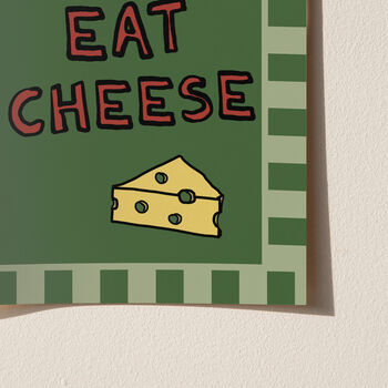 Let's Eat Cheese Christmas Festive Print, 2 of 6