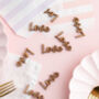 Wooden Love Script Table Confetti Decorations, thumbnail 1 of 2