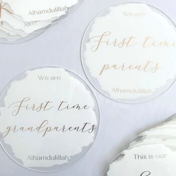 Muslim Couples Milestone Acrylic Plaques White And Gold, 9 of 10