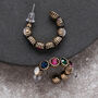 Single Band Multi Colour Crystal Hoop Earrings, thumbnail 1 of 3