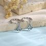 Sterling Silver Enamel Ivy Leaf Huggie Hoop Earrings, thumbnail 4 of 10