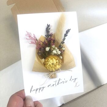 Mothers Day Everlasting Dried Flower Bouquet Card, 9 of 12