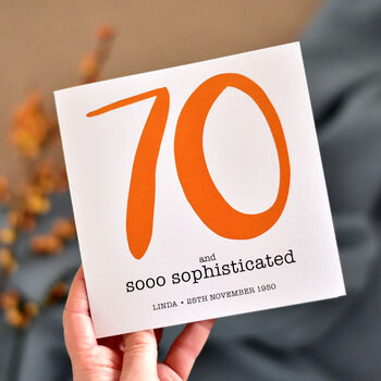 70 And So Sophisticated 70th Birthday Card, 4 of 5