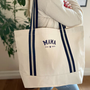 Personalised Mama Organic Cotton Canvas Tote Bag, 3 of 4