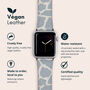 Sage Giraffe Print Vegan Leather Apple Watch Bands, thumbnail 2 of 7