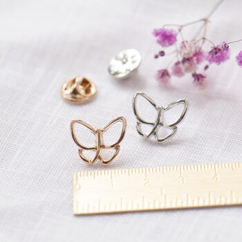 Butterfly Gold Or Silver Colour Modesty Pin, 7 of 10