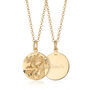 Engraved Gold Plated Aquarius Zodiac Necklace, thumbnail 1 of 6