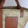 Personalised Monogram Straw Basket Bag, thumbnail 5 of 8