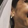 Forget Me Not Heart And Pearl Earrings, thumbnail 3 of 12
