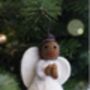 Christmas Black Angel Fair Trade Handmade Felt, thumbnail 2 of 10