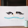 The Oystercatcher And The Clam Handprinted Screenprint, thumbnail 2 of 3
