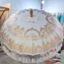 Cream And Gold Hand Painted Balinese Parasol, thumbnail 3 of 4