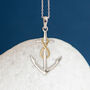Sterling Silver Anchor Necklace, thumbnail 1 of 9