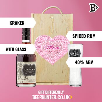Mum Kraken Spiced Rum Gift Set With Colas, 2 of 6