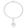 Sterling Silver Tree Charm Bracelet, thumbnail 2 of 5