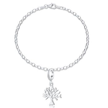 Sterling Silver Tree Charm Bracelet, 2 of 5
