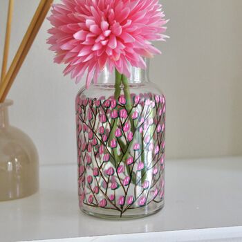 Cherry Blossom Hand Painted Bud Vase, 2 of 8