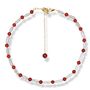 Red Agate And Lute Pearl Necklace, thumbnail 4 of 4