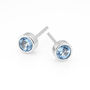 Sterling Silver December Birthstone Stud Earrings – 5mm, thumbnail 3 of 9
