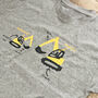 Personalised Daddy And Me Digger T Shirts, thumbnail 3 of 3