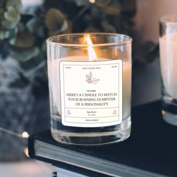 Personalised Harsh Comment Candle, 3 of 4