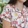 Ladies Sultan's Garden Print Cotton Short Pyjama Set, thumbnail 4 of 6
