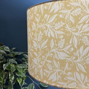 Oxford Ochre Botanical Leaves Drum Lampshades, 5 of 9