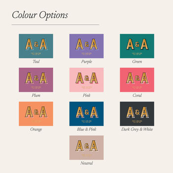 Gold Foiled Initials Framed Anniversary Print, 4 of 5