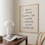 Due To Personal Reasons, I Will Be Going Completely Off The Rails Wall Print | Black And Cream, thumbnail 1 of 4