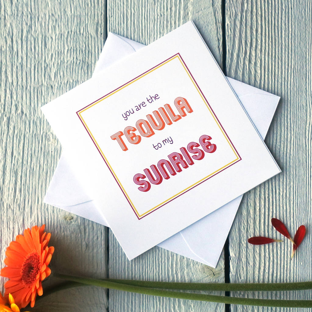 Personalised Tequila Sunrise Card, 1 of 2