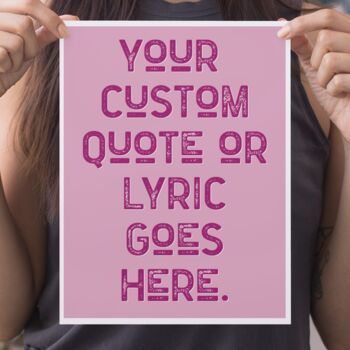 Custom Quote Vintage Style Pink Print, 3 of 5