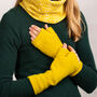 Soft Knitted Lambswool Mittens Yellow, thumbnail 1 of 10