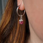 Pink Tourmaline Hoop Earrings, thumbnail 3 of 9